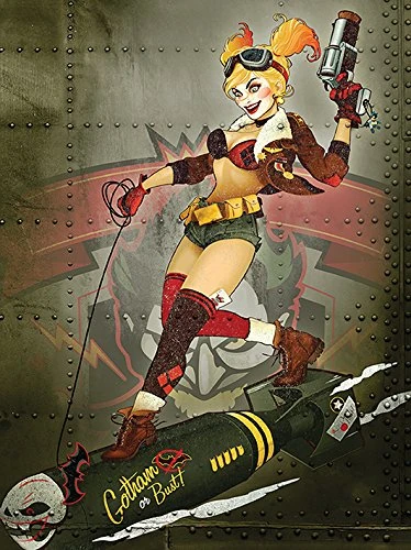 DC Comics Harley Quinn Missile Canvas Print, 60 x 80 cm