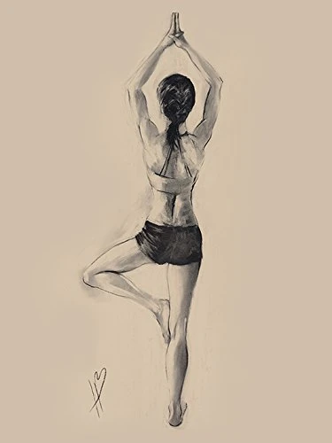 The Art Group "Tree Pose Hazel Bowman Canvas Print, Multi-Colour, 60 x 80 x 1.3 cm