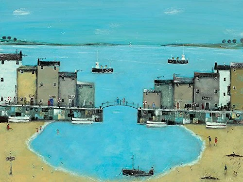 The Art Group "Coastal Capers Lee McCarthy Canvas Print, Multi-Colour, 60 x 80 x 1.3 cm