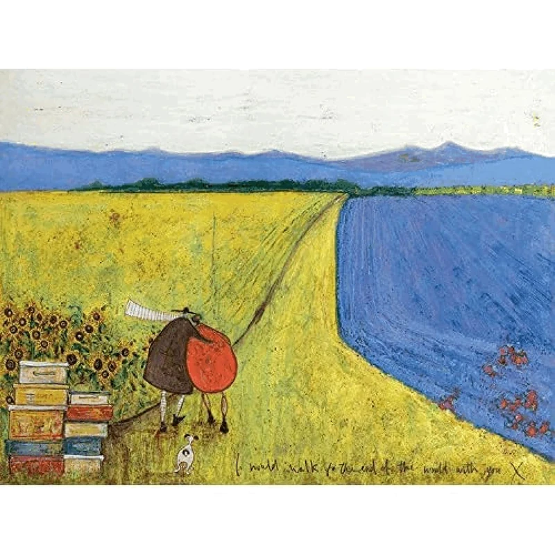 The Art Group "I Would Walk To The End Of The World With You Sam Toft Canvas Print, Multi-Colour, 60 x 80 x 1.3 cm