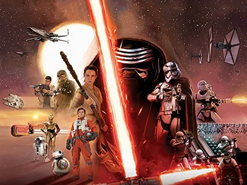 Star Wars The Force Awakens "Star Wars Episode VII Galaxy" Canvas Print, Cotton, Multi-Colour, 3.20 x 60.00 x 80.00 cm