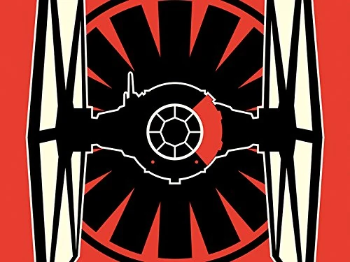 Pyramid International "TIE Fighter Pop Art Star Wars Episode VII Canvas Print, Multi-Colour, 60 x 80 x 1.3 cm