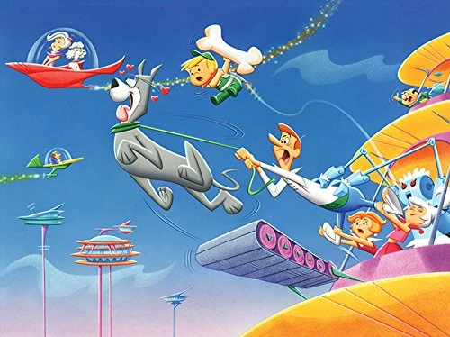 Pyramid International " The Jetsons Canvas Print, Multi-Colour, 60 x 80 x 1.3 cm