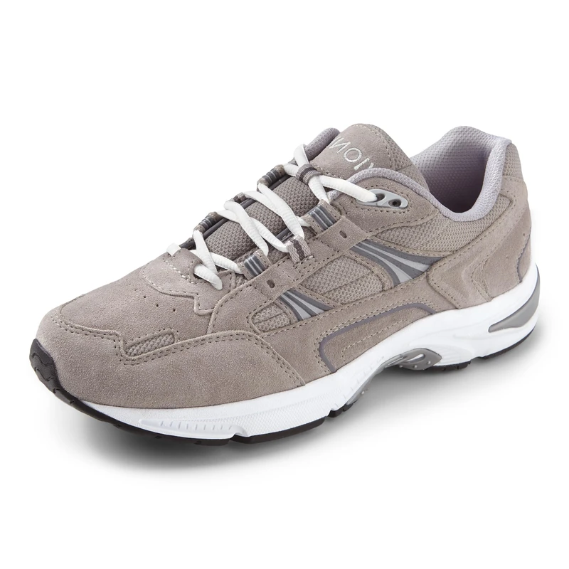 Vionic Men's 23Mwalk Trainers Shoes with Arch Support, Grey Leather, 8.5 UK