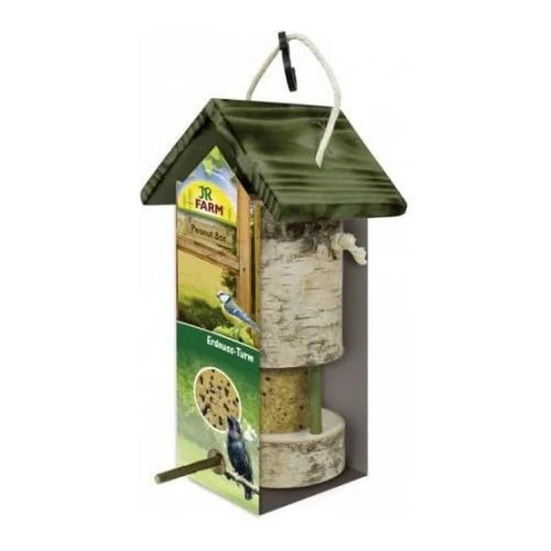 JR Farm Garden PBar Peanut Tower with Refill - Wooden Feeder