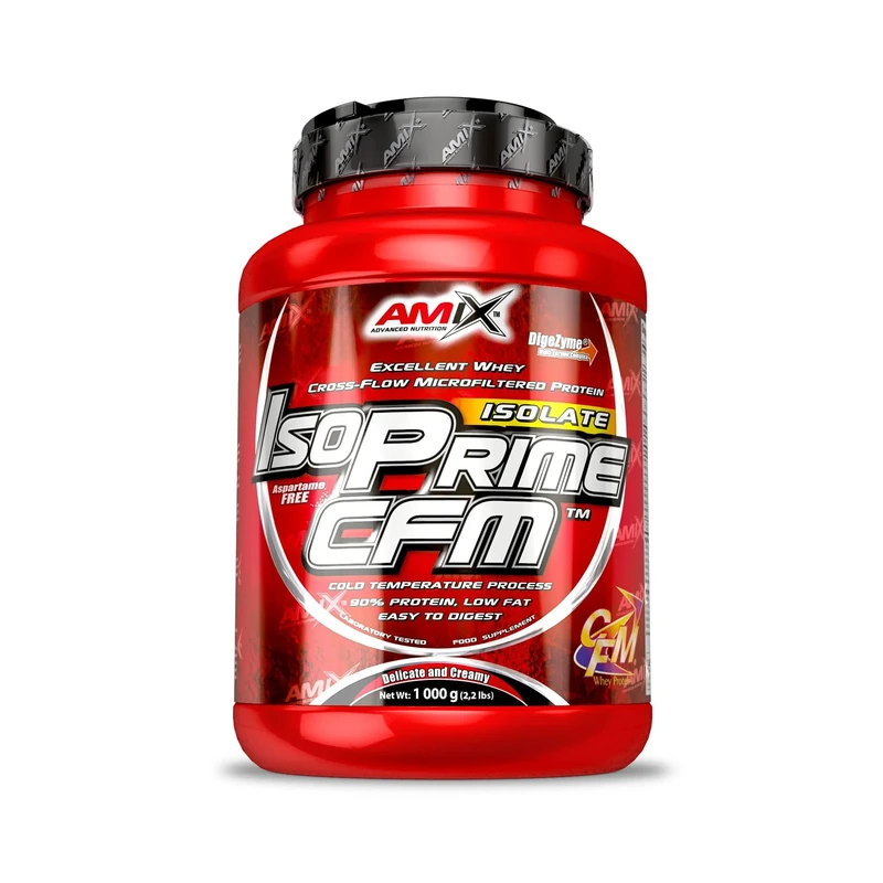 AMIX - IsoPrime CFM Protein Isolate, 1 kg - High Amino Acid Content - Contains Digestive Enzymes - Aspartame Free, Protein for Muscle Building, Cookies & Cream Flavor