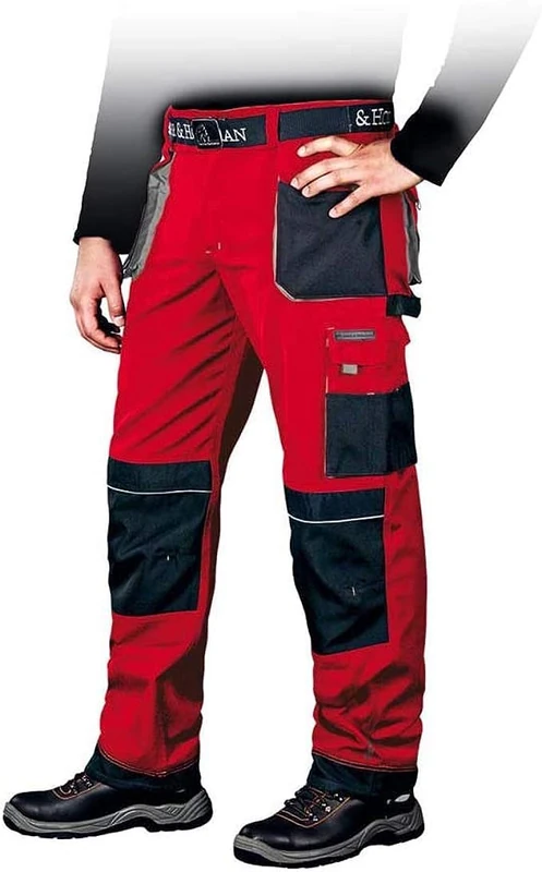 Leber&Hollman LH-FMN-T_CBS52 Formen Protective Trousers, Red-Black-Grey, 52 Size