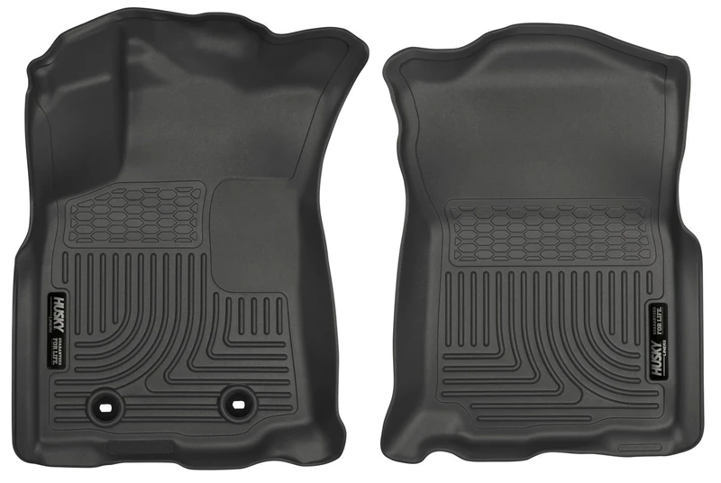 Husky Liners - Weatherbeater | Fits 2016-2017 Toyota Tacoma (AutoLineric Transmission, Double Cab, Access Cab) - Front Liners - Black, 2 pc. | 13951