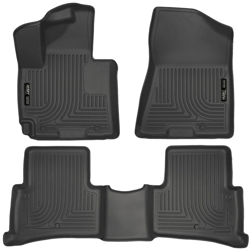 Husky Liners Weatherbeater | Fits 2016-2018 Hyundai Tucson, Front & 2nd Row Liners - Black, 3 pc. | 99681