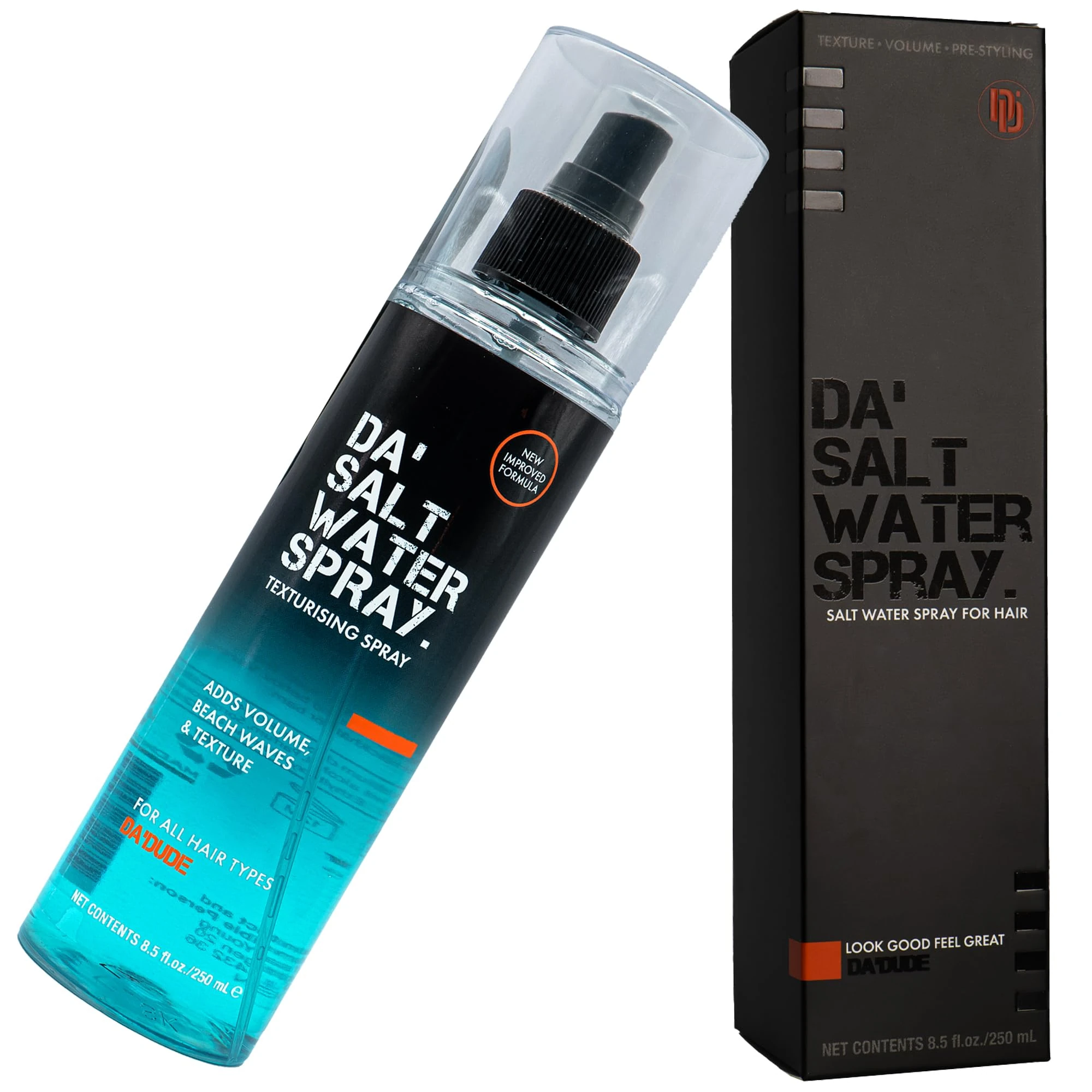 Da'Dude Da Salt Water Spray - Sea Salt Spray for Men and Women, Volume and Texture, Sea Salt Spray for Hair, Matte Finish for Styling, 250ml