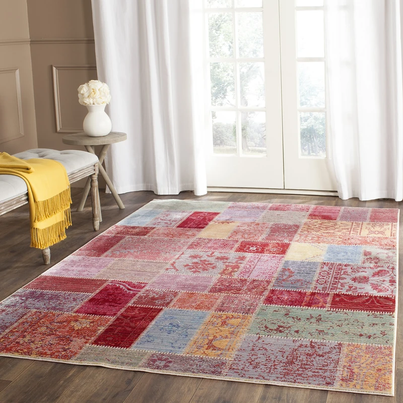 Safavieh Craft Art-Inspired Indoor Woven Rectangle Area Rug, Valencia Collection, VAL217, in Multi, 122 X 183 cm for Living Room, Bedroom or Any Indoor Space