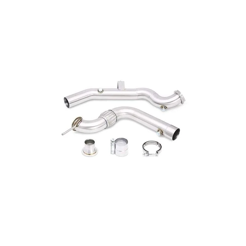 Mishimoto MMDP-MUS4-15 Downpipe w/o Cat Compatible With Ford Mustang Ecoboost 2015+ Silver