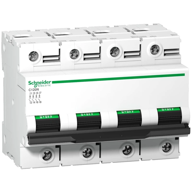 Schneider Electric a9 N18371 magneto-thermic Switch C120 N, 4P, 63 A, Curve C
