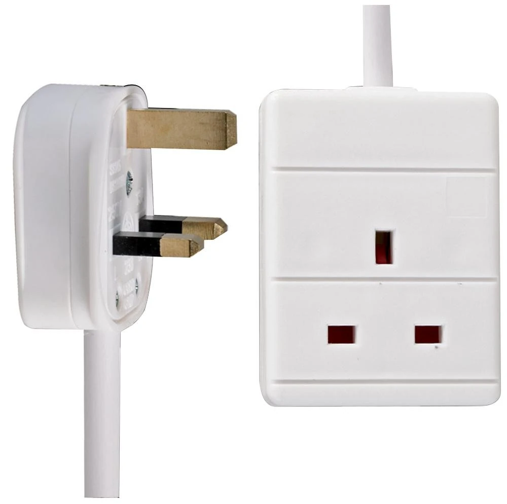 PRO ELEC - Extension Lead, 1 Socket, 5 Metres (White)