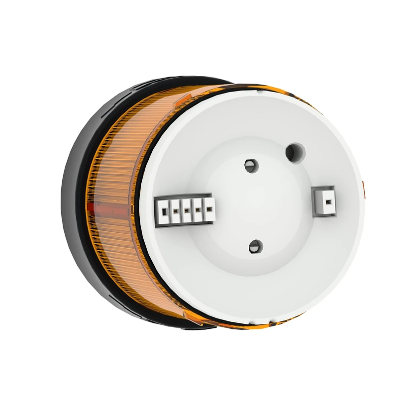 Schneider Electric - Harmony XVB Universal Illuminated Unit For Modular Tower Lights, Plastic, Ø70, Steady, Integral LED, 24V AC/DC, XVBC2B5, Orange