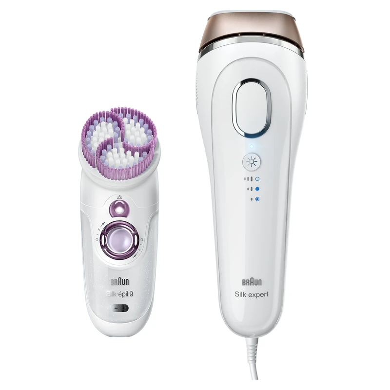 Braun Silk-Expert 5 IPL BD 5009 Hair Removal with SkinSpa Sonic Body Exfoliator, White/Bronze