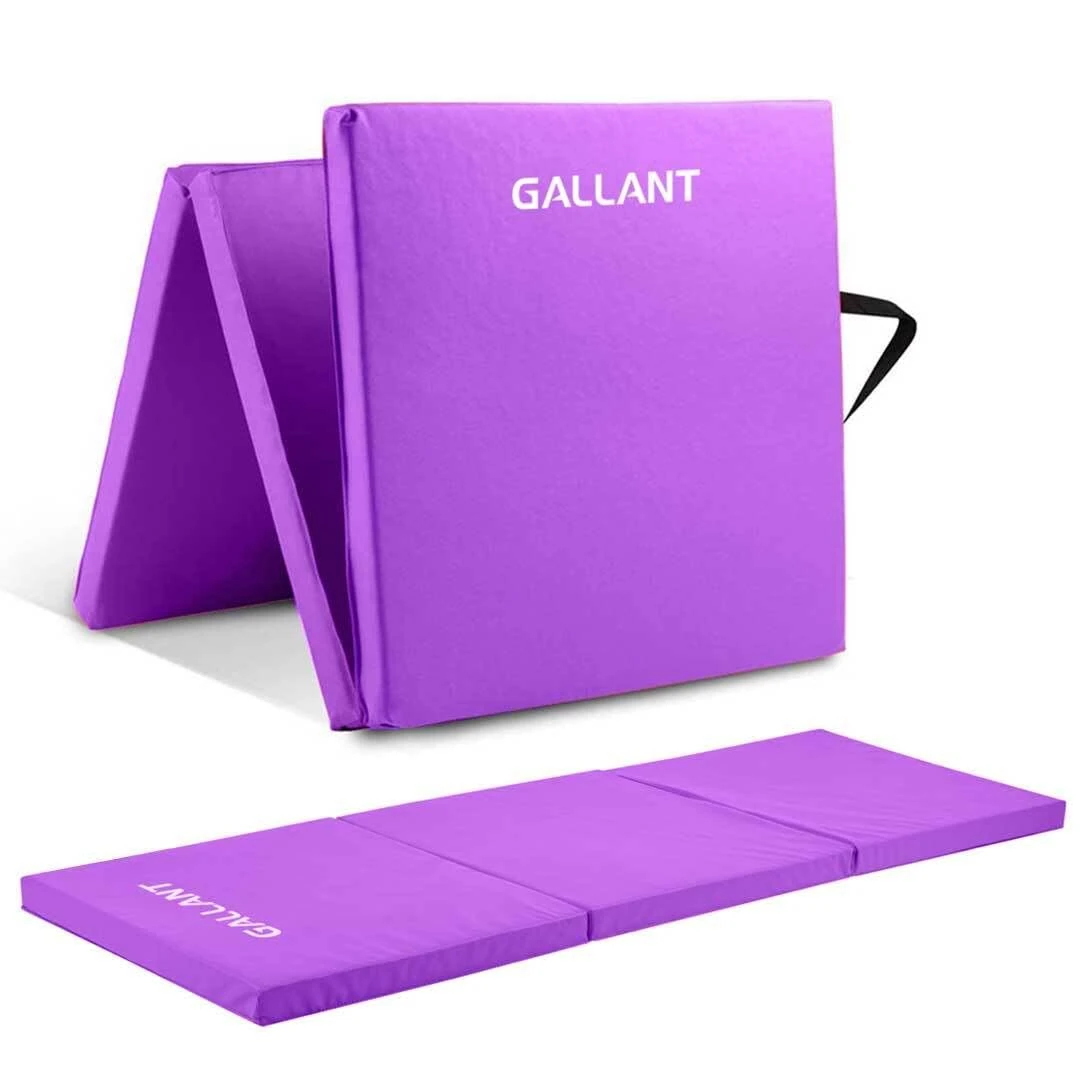 Gallant Foldable Gymnastics Mat - 6ft Long and Tri Folding, 5cm Thick High Density Foam, Non Slip and Easy to Clean - Tumble Exercise Crash Equipment for Kids