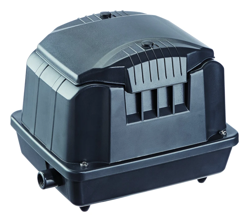 Pontec PondoAir Set 1800-25 Watt Energy-Efficient Pond Air Pump with Four Air Outlets, IP44 Waterproof Housing, and Quiet Operation - 4X Air Stones Included