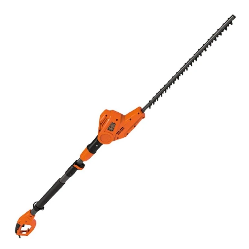 Black+Decker Elektro-Stabheckenschere (550W, Schwertlänge 51 cm, Schnittstärke 22 mm, Reichweite 4m, Hecken schneiden ohne Leiter, inkl. Messerschutzhülle + Schultertragegurt) PH5551