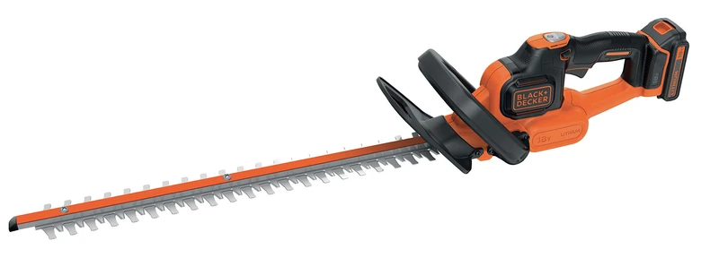 Black+Decker Akku Heckenschere GTC18452PC mit Antiblockierfunktion und hohem Bedienkomfort – 18mm Schnittstärke – 18V – 45cm Sägeblatt-Länge – 2,42kg