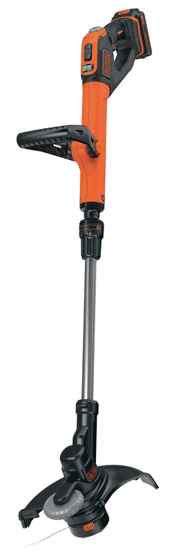 Black+Decker Akku-Rasentrimmer (18V 2,0Ah, 28 cm Schnittbreite, Powercommand Easy Feed, inkl. Akku und Ladegerät) STC1820EPC
