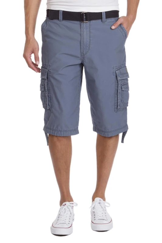 UNIONBAY Men's Cordova Belted Messenger Cargo Short-Reg and Big and Tall Sizes, Cruiser, 38