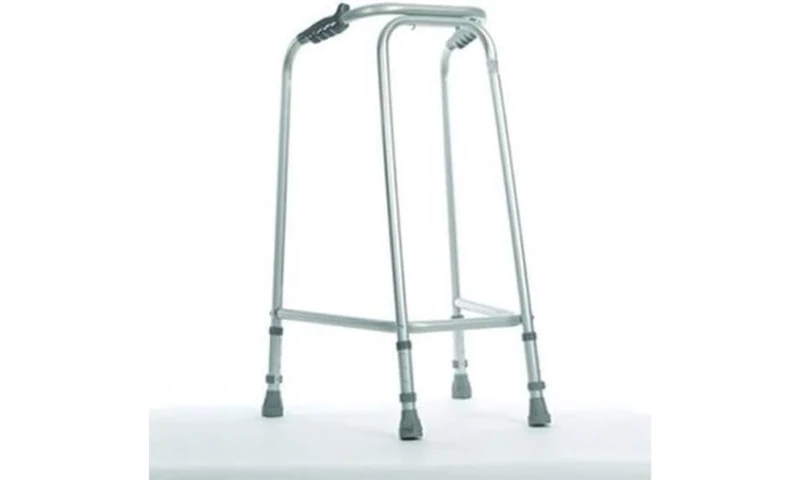 NRS Healthcare Aluminium Lightweight Ultra Narrow Height Adjustable (840-915mm) Coopers Walking Frame - Tall (Eligible for VAT Relief in The UK)