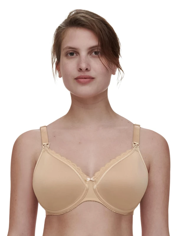 Chantelle Women's Merci Lightweight Nursing Bra, Nude, 34 E