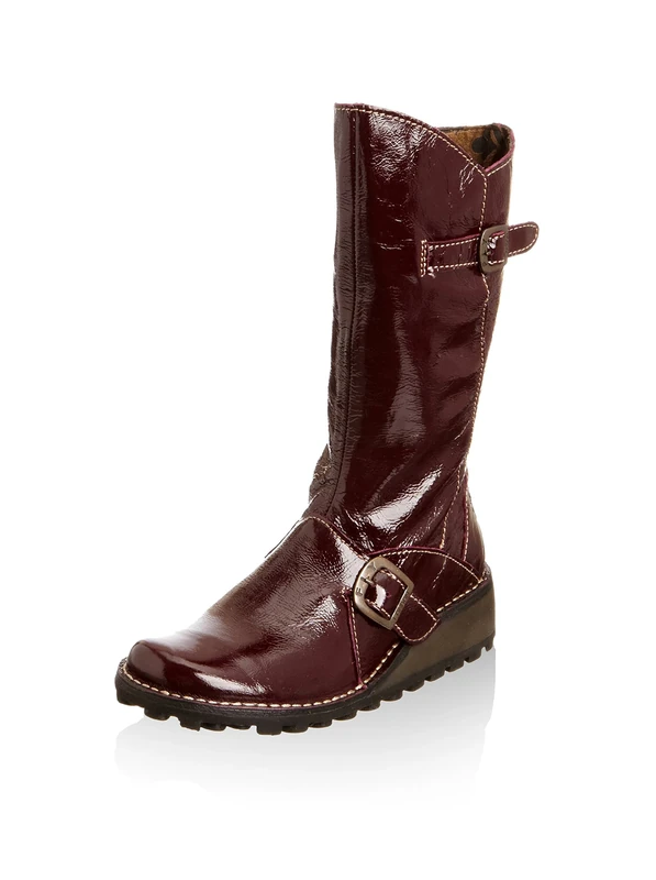 Fly London Women's Mes 2 Buckle Boots, Purple, 2.5 UK