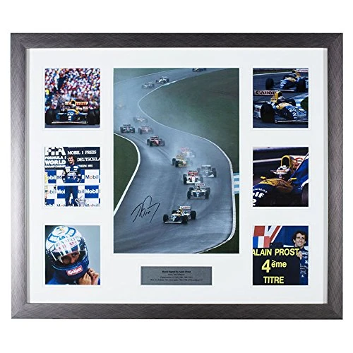 MemorabiliaOutlet Signed Alain Prost Framed Photo Montage - Williams F12