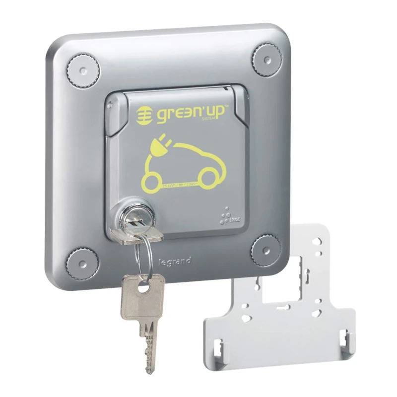 Legrand Green' Up Socket 3.2 kVA Flush-Mounted IP55 Lockable - Mode 2