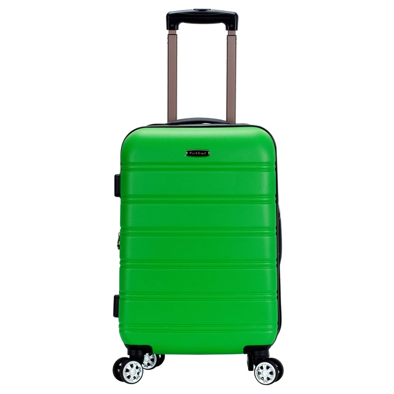 Rockland Melbourne Expandable Hard Case, Green, Carry-On 20", Melbourne Hardside Expandable Spinning Wheel Luggage