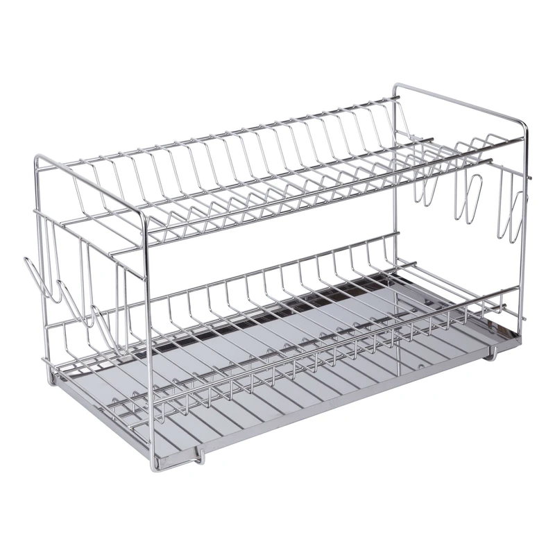 Sauvic 90970 Drying Rack for 20 Plates Stainless Steel 49 x 22.5 x 27 cm