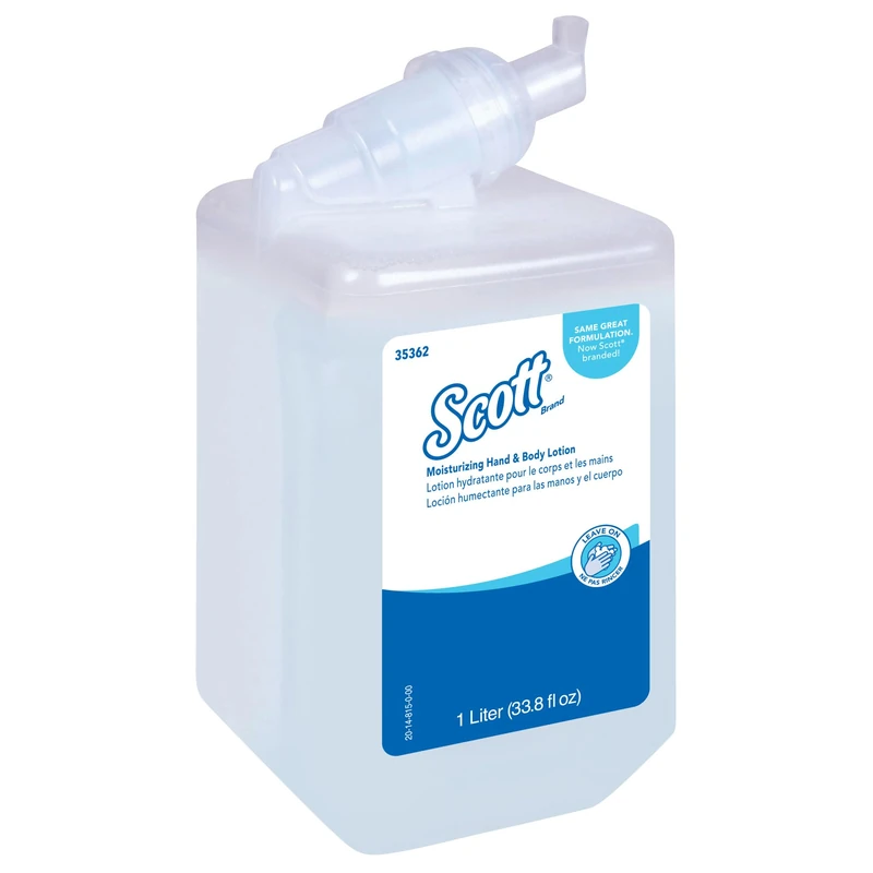Kleenex, 6373, Moisturising Hand and Body Lotion, 1 Ltr, white, 1 x 1 Ltr Refill Cassette