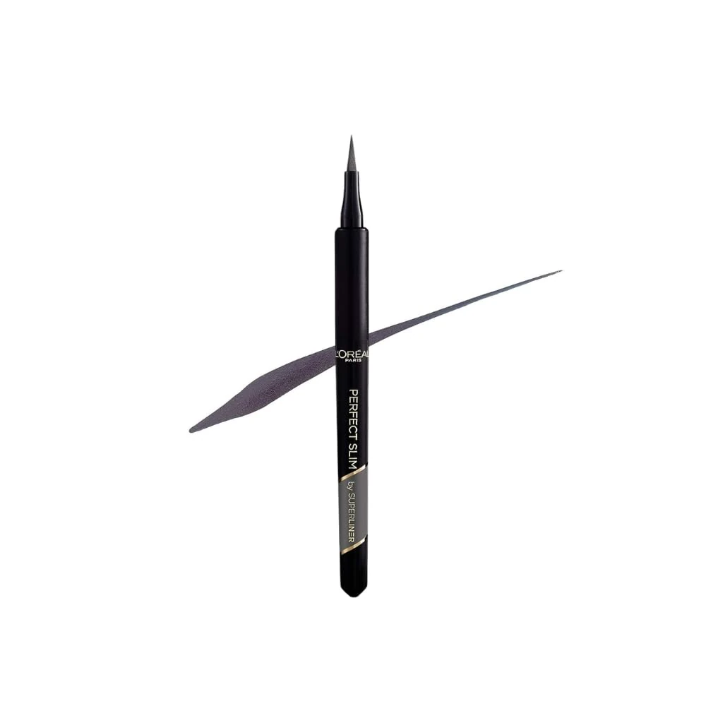 L'Oreal Paris Perfect Slim Liquid Eyeliner, Superliner, Smudge-Proof, Water-Resistant, Intense Matte Colour, Grey