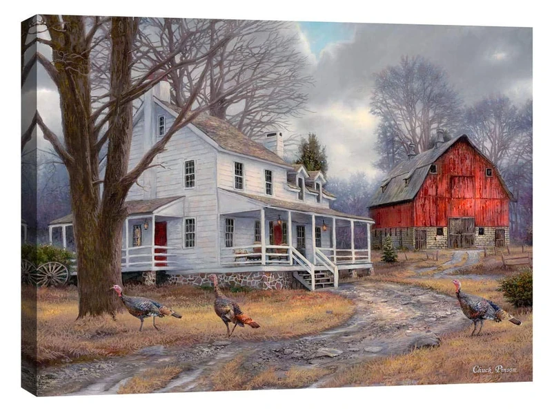 Cortesi Home 'The Way It Used To Be' by Chuck Pinson, Canvas Wall Art, 26" x 34",Grey - Image 1