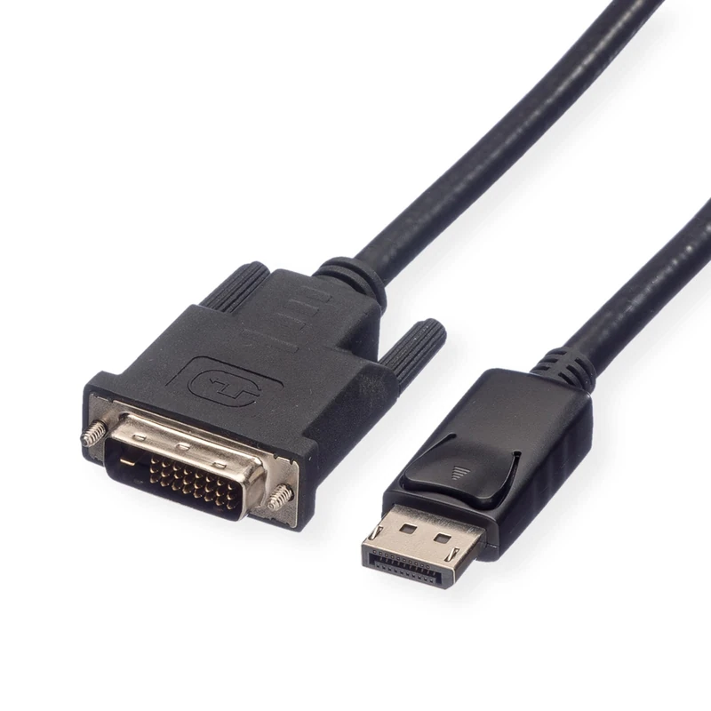 ROLINE DisplayPort Cable DP ST - DVI ST, LSOH, Black, 2 m