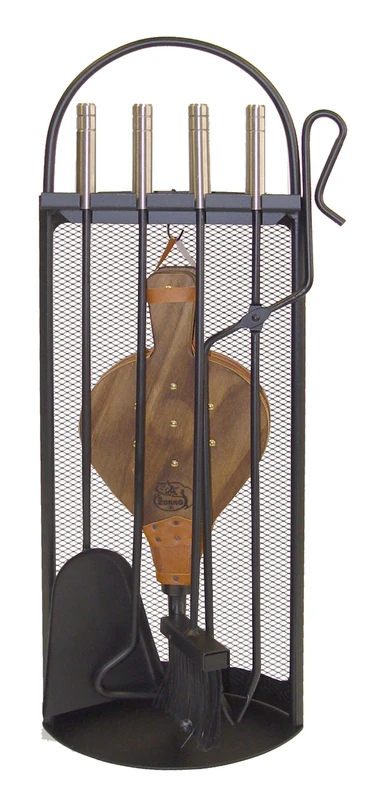 Imex El Zorro 10048 - Fireplace Set with Bellows and Tools, (Stainless Steel, 68 x 23 x 14cm), Black