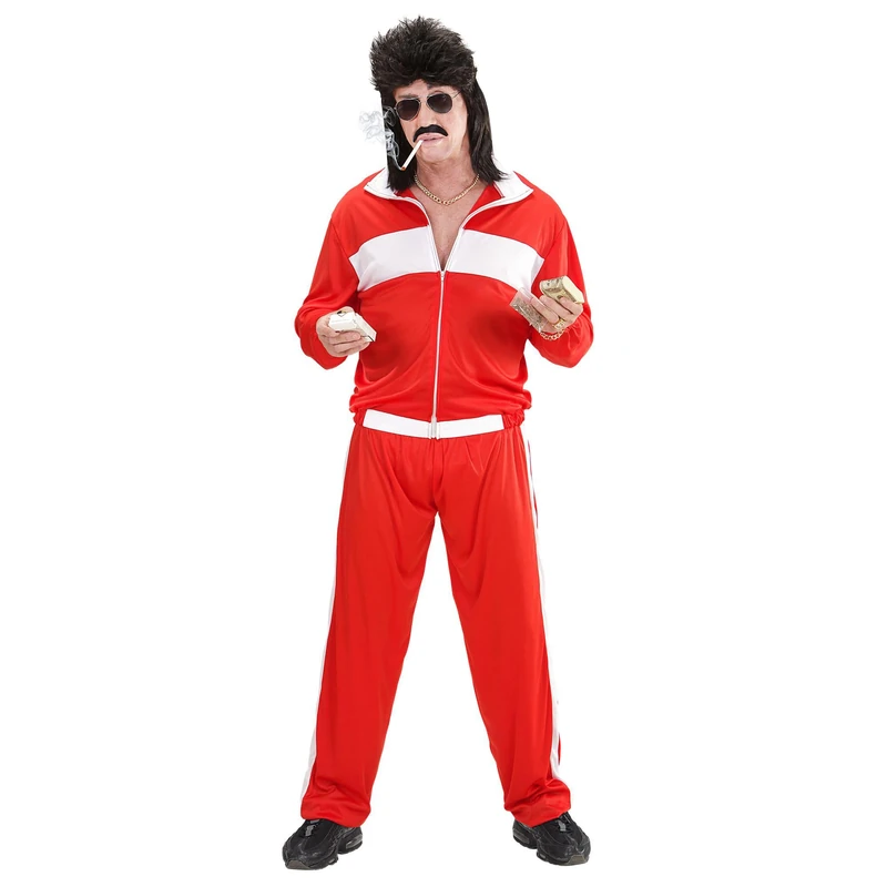 Widmann 80s Red Tracksuit - Adult Fancy Dress Costume - XL - Image 1