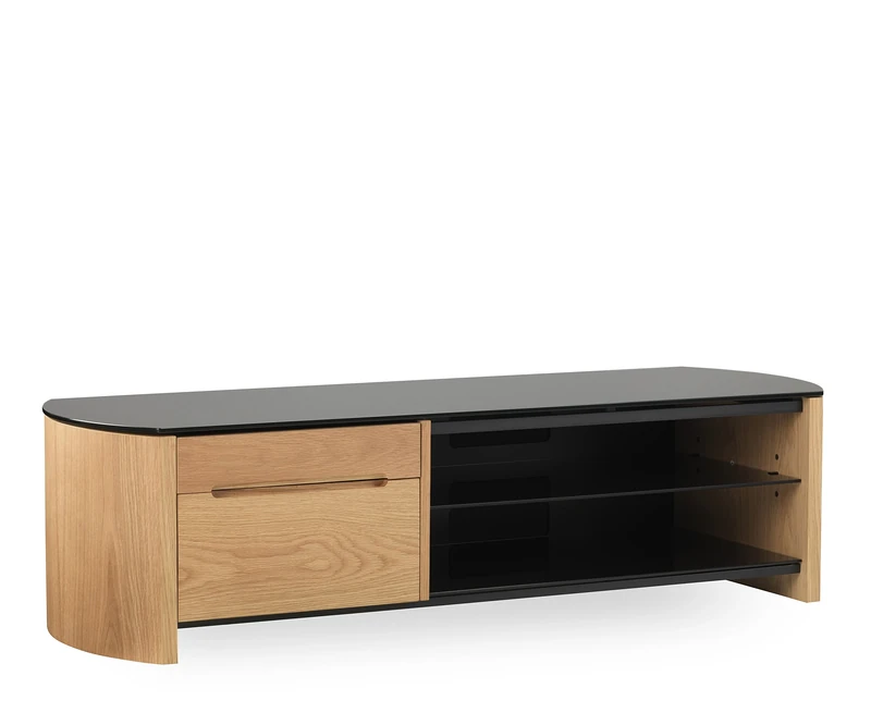 Alphason Finewoods TV Cabinet 1350 - Light Oak