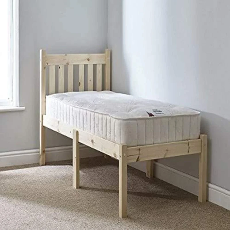 STRICTLY BEDS&BUNKS Amelia Pine Bed Frame including Sprung Mattress (20cm), 2ft 6 Single