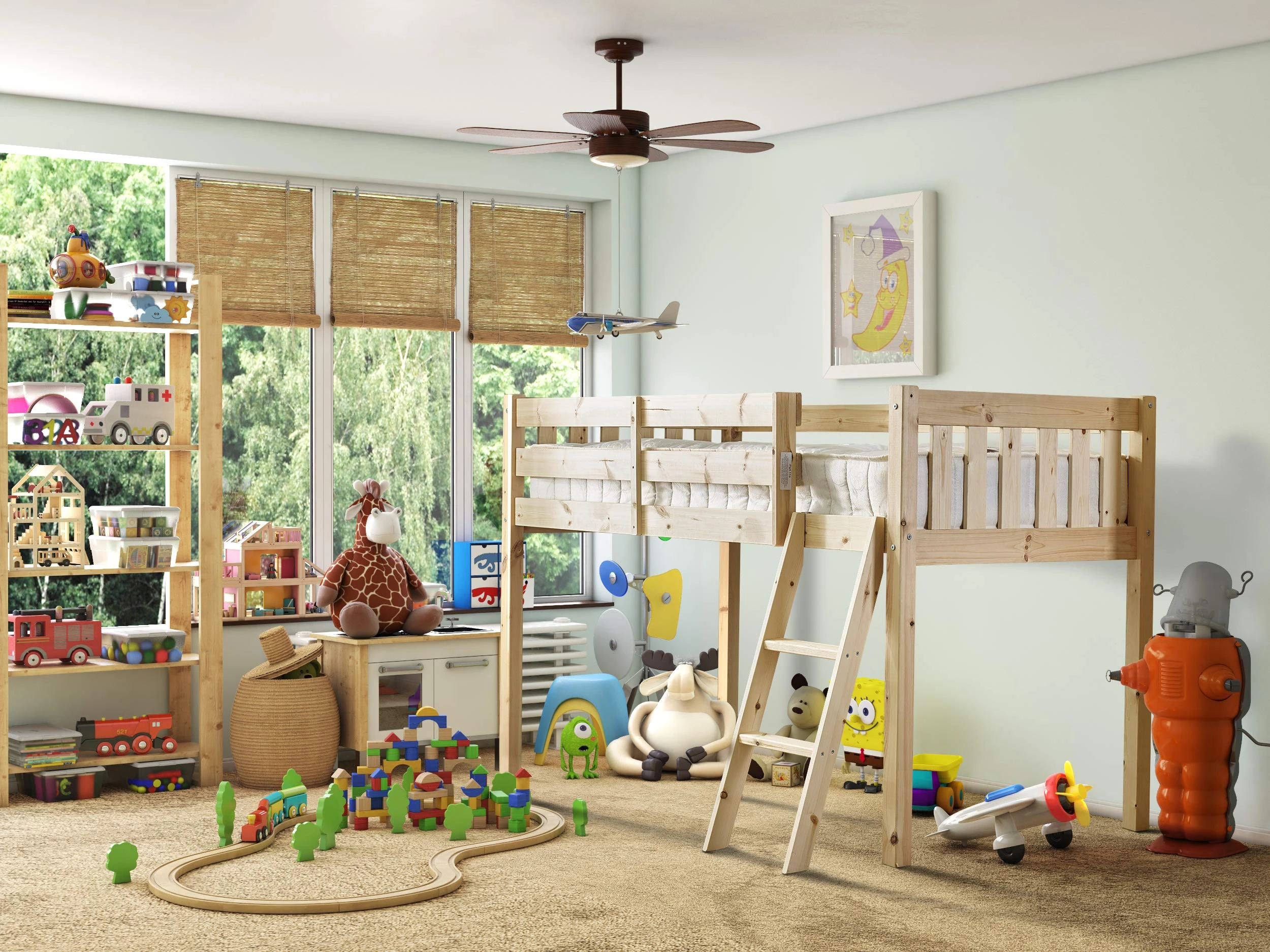 STRICTLY BEDS&BUNKS Avalon Midi Sleeper Cabin Bed, 3ft Single