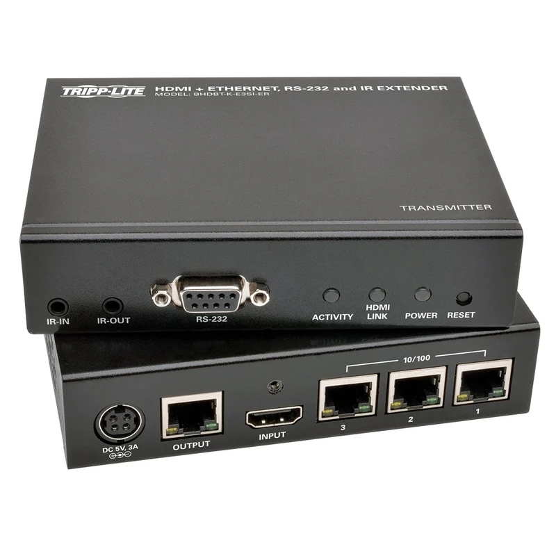 Tripp Lite HDBaseT HDMI over Cat5e/6/6a Extender Kit w/Ethernet, Serial and IR Control, 1080p, Up to 500 ft. (BHDBT-K-E3SI-ER)