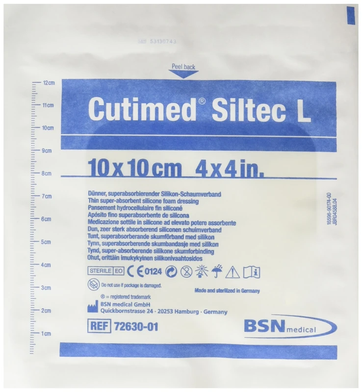 Cultimed Siltec BF72630-01 Cutimed Siltec L Dressing 10 x 10