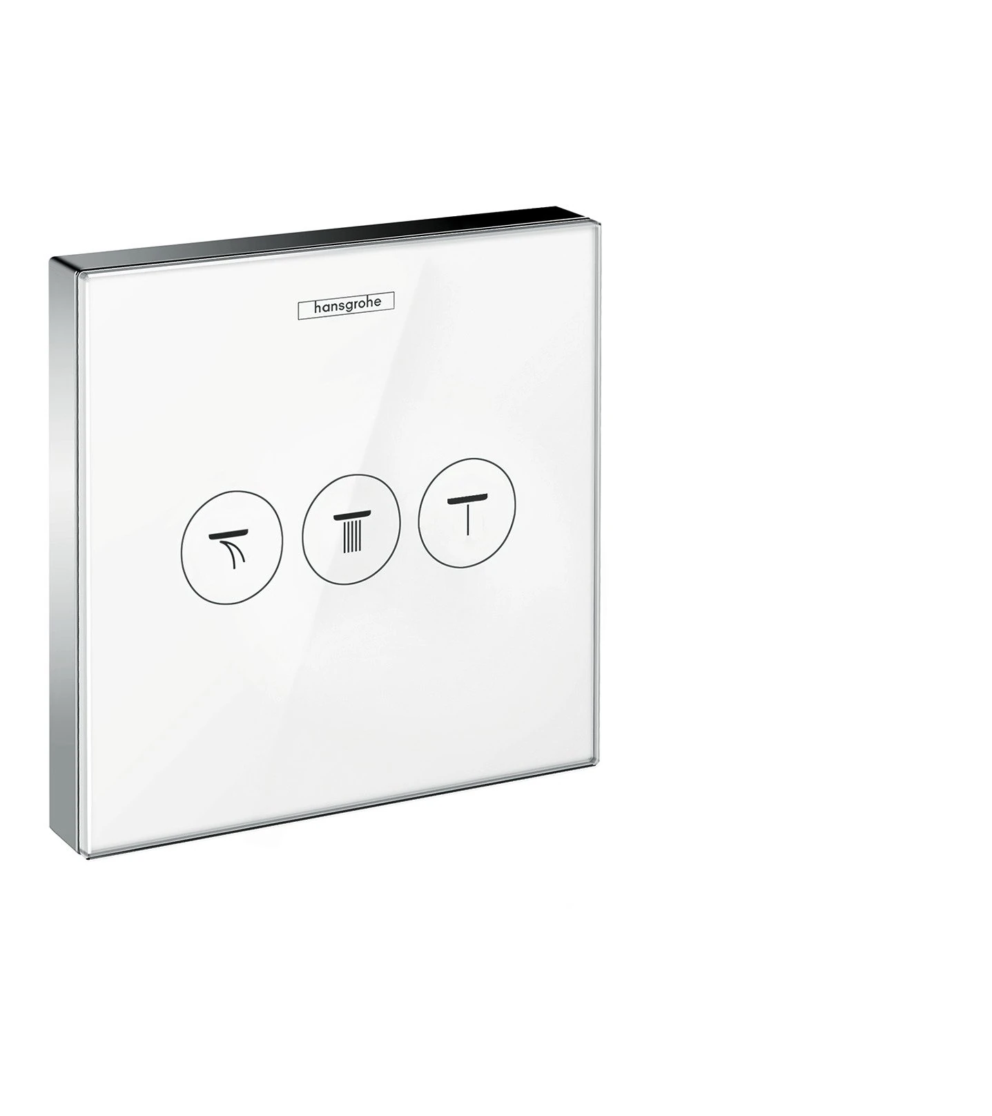 hansgrohe ShowerSelect glass valve for 3 outlets, white/chrome 15736400