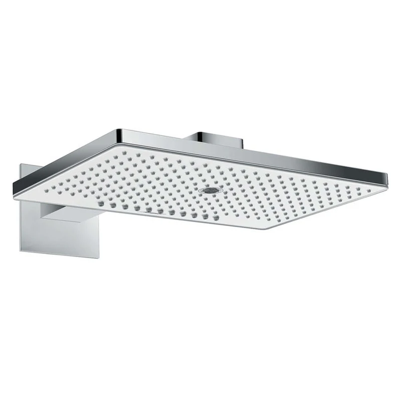 hansgrohe Rainmaker Select 460 overhead shower with 460 mm shower arm, 3 spray modes, white/chrome 24007400