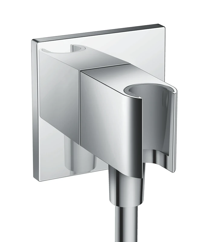 hansgrohe FixFit E - shower outlet elbow with shower head holder, with non-return valve, chrome, 26889000