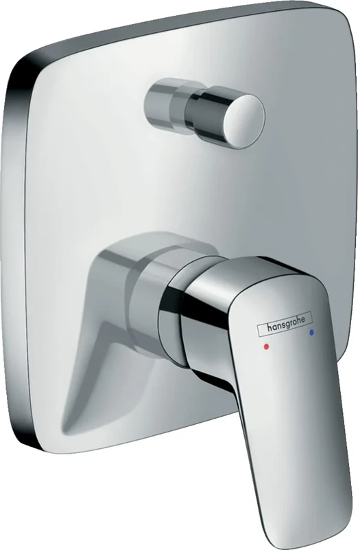 hansgrohe Logis Single lever manual bath mixer for concealed installation with integrated backflow prevention, chrome, 71407000