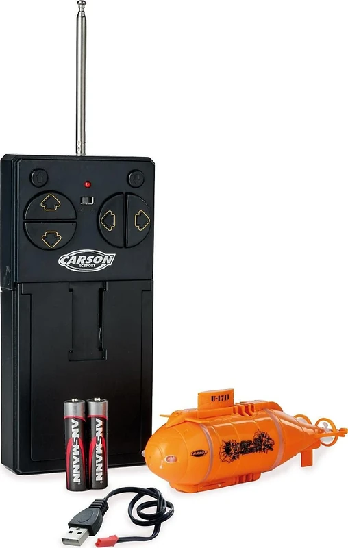 Carson 500707117 - XS Deep Sea Dragon 100% RTR (orange), remote controlled boat, RC boat