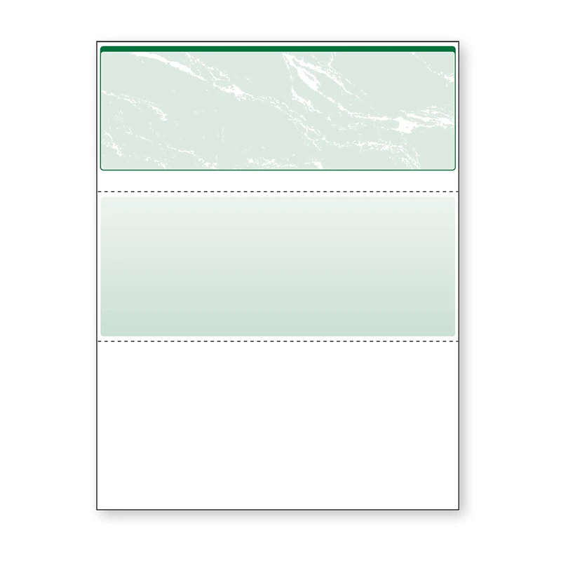 DocuGard Green Marble Top Check, 8.5 x 11 Inches, 24 lb, 500 Sheets, 1 Check Per Sheet (04502)